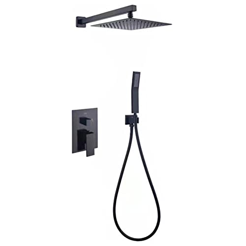 Duschsystem, wandmontierte Duscharmatur 2 in 1 Handheld- und Regenduschkopf, Eingriff Badewanne und Duschausstattungskit mit Höhe/Winkel Verstellbarer Verlängerungsarm Duschsystem, wandmontierte Duscharmatur 2 in 1 Handheld- und Regenduschkopf, Eingriff Badewanne und Duschausstattungskit mit Höhe/Winkel Verstellbarer Verlängerungsarm von XFLSDHGD