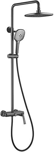 Duschsystem Set mit Duschkopfkopf Duschschlauch Dusche Wasserhahn Set Wandmontage Duschkombination Eingangs -Niederschlags -Dusch -Set mit 3 Modi Handheld Dusche, Badeausgabe, Waffengrau Dekoration Duschsystem Set mit Duschkopfkopf Duschschlauch Dusche Wasserhahn Set Wandmontage Duschkombination Eingangs -Niederschlags -Dusch -Set mit 3 Modi Handheld Dusche, Badeausgabe, Waffengrau Dekoration von XFLSDHGD