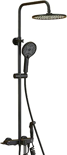 Duschsystem Wandmontierte Duscharmatur Set mit 10 -Zoll -Duschkopf Duschschlauch Dusch Set Badezimmer mit Badfüller und Handdusche, Bidet Sprayer, Che , rot Duschsystem Wandmontierte Duscharmatur Set mit 10 -Zoll -Duschkopf Duschschlauch Dusch Set Badezimmer mit Badfüller und Handdusche, Bidet Sprayer, Che , rot von XFLSDHGD