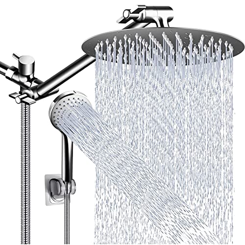 Hochdruck Duschkopf-Handheld-Spray, 2-in-1-Dual-System mit verstellbarer Halterung und 60-Zoll von XFLSDHGD