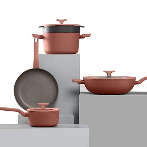 Küchenhaushalt Aluminiumlegierung Pot Set Super Platinum Nicht -Stabbeschichtung üblich für mehrere Herde einfach zu reinigen Kochgeschirrset von XFLSDHGD