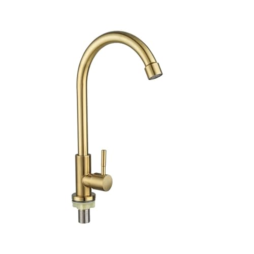 Moderner Edelstahl Küchenarmatur mit Pulldown Sprühwand montiert einzelner kaltes Wasserspüle Wasserhahn für Badezimmer -Waschtischmischer Moderner Edelstahl Küchenarmatur mit Pulldown Sprühwand montiert einzelner kaltes Wasserspüle Wasserhahn für Badezimmer -Waschtischmischer von XFLSDHGD