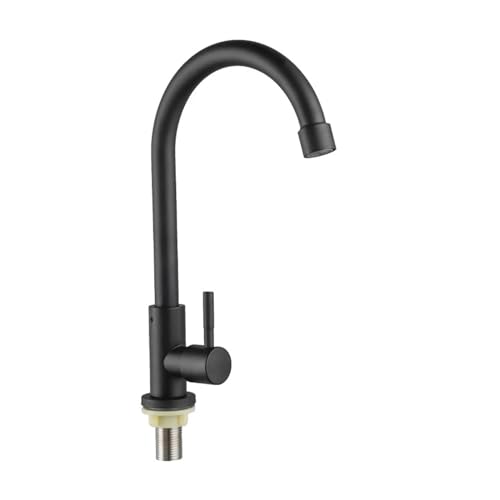 Moderner Edelstahl Küchenarmatur mit Pulldown Sprühwand montiert einzelner kaltes Wasserspüle Wasserhahn für Badezimmer -Waschtischmischer von XFLSDHGD