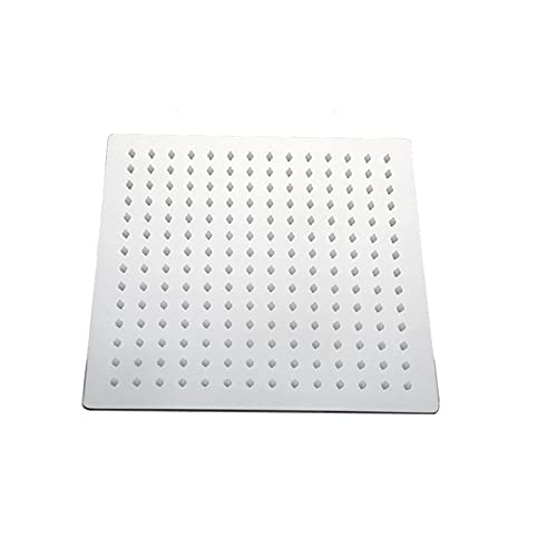 Runde & quadratische Edelstahl Duschkopf -Niederschlag Regen Duschkopf Chrom Hochdruck Bad Wasserhahn Regenshower, 8 Zoll quadratisch, wie gezeigt von XFLSDHGD