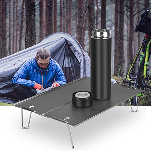 XFLSDHGD Camptisch Camping Barbecue Tisch Outdoor Picknick Schreibtisch Leichte hartnäckige Klapptisch Aluminiumlegierung Mini-Tisch (Silber) von XFLSDHGD