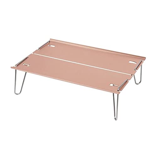 XFLSDHGD Camptisch Klapptisch für Wanderung Stahl tragbarer Touristen -Picknick -Mini -Schreibtisch für BBQ -Produkt im Freien (Farbe: Blau) (Pink) von XFLSDHGD