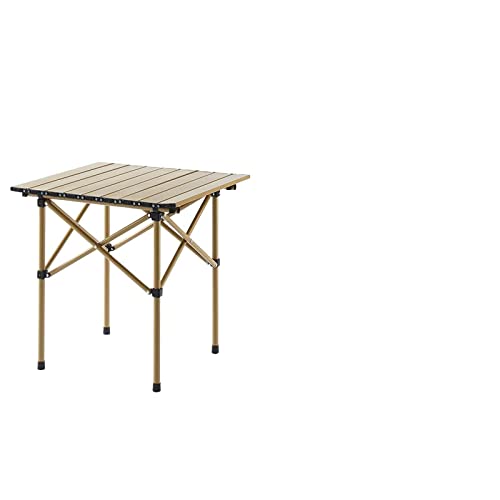 XFLSDHGD Camptisch Leichtes Camping Faltbarer Tischschelfschiebung für Grillbalkon im Freien (Farbe: Schwarz) (Gelb) von XFLSDHGD