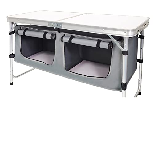 XFLSDHGD Camptisch Outdoor Camping Aluminiumlegierung bequemer Klapptisch Beliebt leicht zu tragen Campingtisch mit Stoffkabine von XFLSDHGD