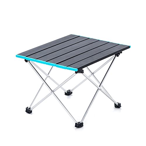XFLSDHGD Camptisch tragbare Aluminiumlegierung im Freien im Freien Camping Klapptisch Naturwanderung Ultraleicher Picknickschreibtisch für Familienausflug (Farbe: Schwarz) (grau) von XFLSDHGD