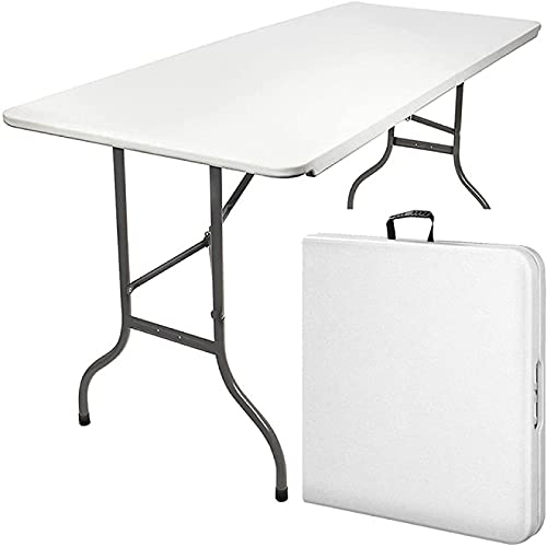 XFLSDHGD Faltbarer Picknicktisch, Camping tragbares Faltbare weiße Gartentisch im Freien Picknick -Grill -Fahrtisch Computerbetttisch, 8 cm von XFLSDHGD