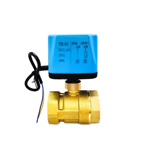 1-1/2" normalerweise geschlossener/offener motorisierter Kugelhahn 220 V 12 V 24 V 2-Draht-Messing-Elektrokugelhahn Magnetventil ersetzen(12VDC) von XFMZFUBD