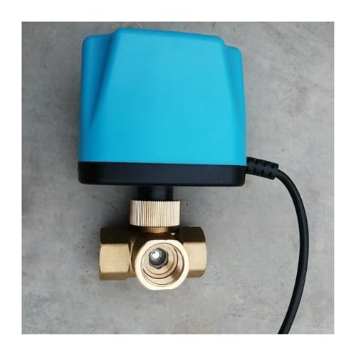 12 V 24 V / 220 V motorisierter Kugelhahn, 2-Wege/3-Wege, 2-Draht, elektrischer Kugelhahn-Antriebsregler aus Messing, normal geöffnet/normal geschlossen(Dc12v 24v-three-way,DN32) von XFMZFUBD