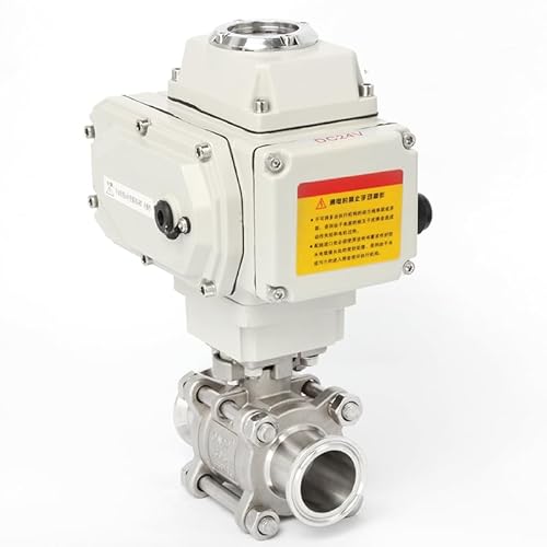 DN32 2-Wege-Plattform-Motorkugelhahn Edelstahl Q911F-16P Tri-Clamp-Ferrule-Typ Elektrischer Kugelhahn(110VAC) von XFMZFUBD