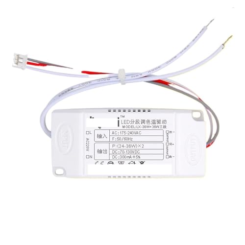 XFMZFUBD Lampenzubehör LED Deckenleuchte Konstantstrom-Laufwerk Netzteil Zweifarbiges IC-Vorschaltgerät 8W12W24W36W Transformator Gleichrichter(24 36W Three Color Square Shell) von XFMZFUBD