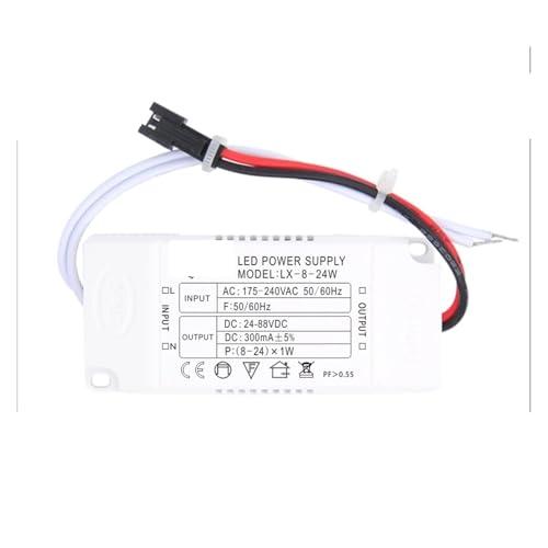 XFMZFUBD Lampenzubehör LED Deckenleuchte Konstantstrom-Laufwerk Netzteil Zweifarbiges IC-Vorschaltgerät 8W12W24W36W Transformator Gleichrichter(8 24W Square Shell Male Plug) von XFMZFUBD