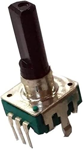 XFMZFUBD Rotary Encoder 5PCS 360 Grad Rotary Encoder EC12 RE12 Audiocodierung 5 Pin 24 Position mit Druckknopfschalter Grifflänge 12,5 20 15 mm (Color : Length 20mm) von XFMZFUBD
