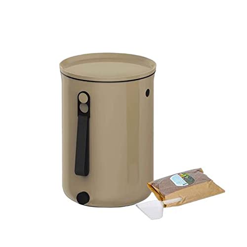XFNVXC Kompostmülleimer Küche Mülleimer Inneneimer Kleiner Komposteimer Komposteimer mit Deckel und versiegeltem Hahn Kompostiersystem Küchentheke Recycling Mülleimer von XFNVXC