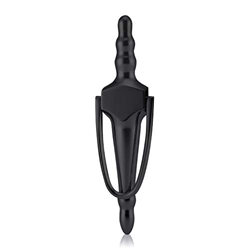 XFORT® viktorianischer Urnen-Türklopfer 8" Slimline Slimline Smooth Black, für die Eingangstür, elegante Möbel mit modernem Design, perfekt, um Sie auf Besucher in Ihrem Haus aufmerksam zu machen von XFORT