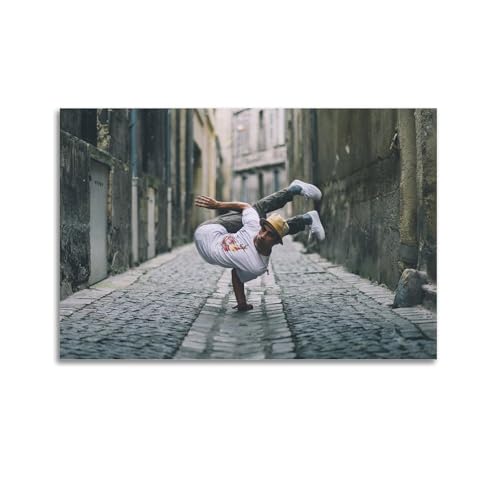 XFPMXC Street Dance Poster B-Boy Breakdance mit einer Hand unterstützt den Körper, dekoratives Gemälde, Leinwand, Wandkunstwerk, Bild, 40 x 60 cm XFPMXC Street Dance Poster B-Boy Breakdance mit einer Hand unterstützt den Körper, dekoratives Gemälde, Leinwand, Wandkunstwerk, Bild, 40 x 60 cm von XFPMXC