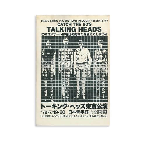 XFPOBH The Talking Heads Rockband-Poster, Leinwandbild, Wandkunst, Bild, Heimdekoration, Druck für Schlafzimmer, Wohnzimmer, 40 x 60 cm, ungerahmter Stil von XFPOBH