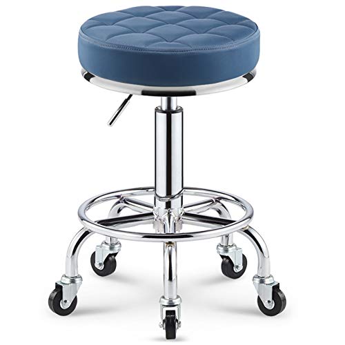 XFParts Moderner Verstellbarer Höhenhocker mit Rollen für Friseur Shop Spa Salon Küchentheke 3440 cm Sitzgröße Farbe: C Enterprise powerfully von XFParts