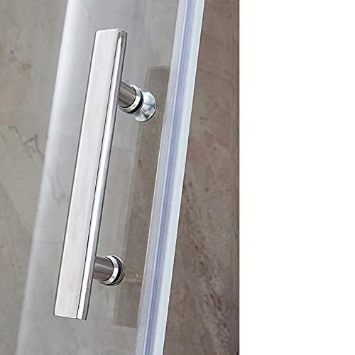 XFSHKJS Duschglas-Türgriff für Badezimmer, Sus304 Edelstahl poliertes Chrom-Finish-Druck- und Zugglas-Türgriff - Türknopf-Ersatz (Size : 165mm) von XFSHKJS