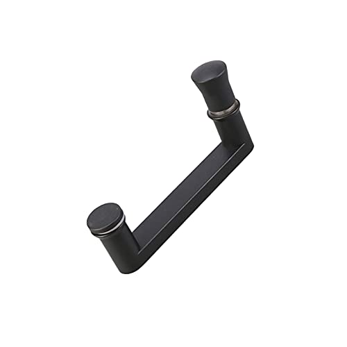 XFSHKJS Push and Pull Glastürgriff-Duschglas-Tür-Zuggriff, Hochleistungs-Edelstahl-Badezimmer Dusche-Pull-Push-türgriffe - schwarz (Size : 145mm) von XFSHKJS