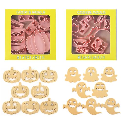 XFSRG 20 Stück Halloween Keksausstecher Set aus PP Kürbis Geist und Fledermaus Formen für DIY Kekse Fondant und Plätzchen Leicht zu Reinigen XFSRG 20 Stück Halloween Keksausstecher Set aus PP Kürbis Geist und Fledermaus Formen für DIY Kekse Fondant und Plätzchen Leicht zu Reinigen von XFSRG