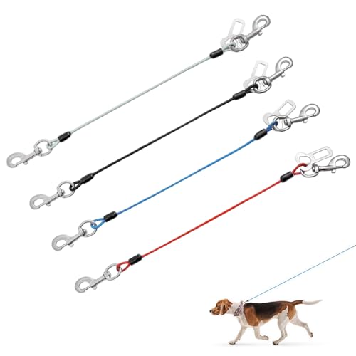 XFSRG 4 Stück Hundeleine Robustes Stahlseil Hundegeschirr Bissfest 360° Drehbarer Haken für Katzen und Hunde Geeignet XFSRG 4 Stück Hundeleine Robustes Stahlseil Hundegeschirr Bissfest 360° Drehbarer Haken für Katzen und Hunde Geeignet von XFSRG