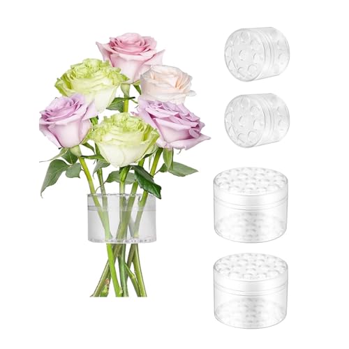XFSRG Blumenstielhalter Kunststoff Rundes Design Blumenstütze Blumengesteck Accessoire für Zuhause und Büro(Transparent) von XFSRG