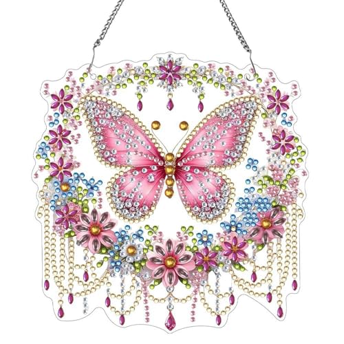 XFSRG Diamond Painting Schmetterling Design Liebe Herz Sonnenblume DIY Materialpaket Hängende Dekorationen Geeignet für Zimmer Wohnzimmer von XFSRG