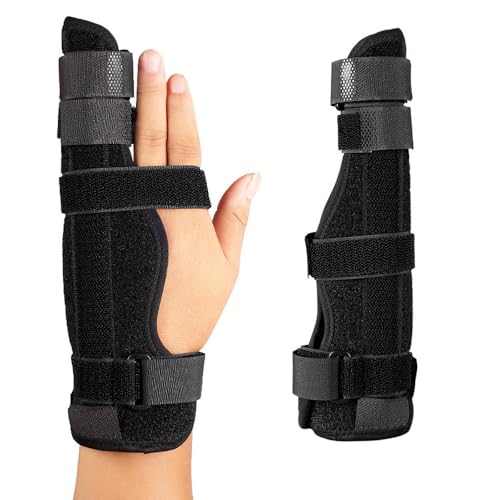 XFSRG Fingerschiene Kleiner Finger Verstellbare Schienen Pinky Fingerstütze mit Zwei Metallschienen für Boxerfraktur Arthritis Sehnenscheidenentzündung Verstauchungen Geeignet Linke Rechte Hand(L) von XFSRG