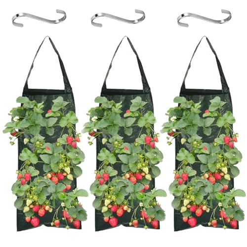 XFSRG Hängender Pflanzsack aus PEGewebe für vertikalen Gartenbau Robust und langlebig Ideal für Blumen Gemüse und Kräuter Perfekt für Balkone Terrassen und Gärten von XFSRG
