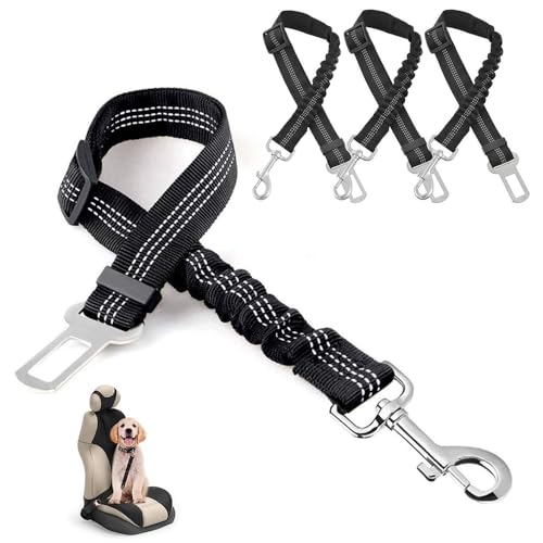 XFSRG 4 Stück Hunde Sicherheitsgurt Auto mit Reflektierenden Nähten, Verstellbarer Elastischer Anschnallgurt, Stoßdämpfend und Stabil, Universales Hundezubehör für Autofahrten XFSRG 4 Stück Hunde Sicherheitsgurt Auto mit Reflektierenden Nähten, Verstellbarer Elastischer Anschnallgurt, Stoßdämpfend und Stabil, Universales Hundezubehör für Autofahrten von XFSRG