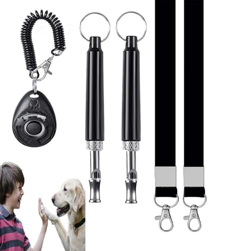 XFSRG Hundepfeife 5er Set,2 Stück Ultraschall-Hundepfeife 1 Stück Hochfrequenz Klicker 2 Schlüsselbänder Hundeklicker Set Clicker Hundetraining Clickertraining XFSRG Hundepfeife 5er Set,2 Stück Ultraschall-Hundepfeife 1 Stück Hochfrequenz Klicker 2 Schlüsselbänder Hundeklicker Set Clicker Hundetraining Clickertraining von XFSRG