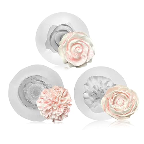XFSRG Silikonform Blumen Kuchenform, 3D Silikon Rosenform Wiederverwendbare Backform Silikon, Ideal für Kuchen Dekoration und Backen von XFSRG