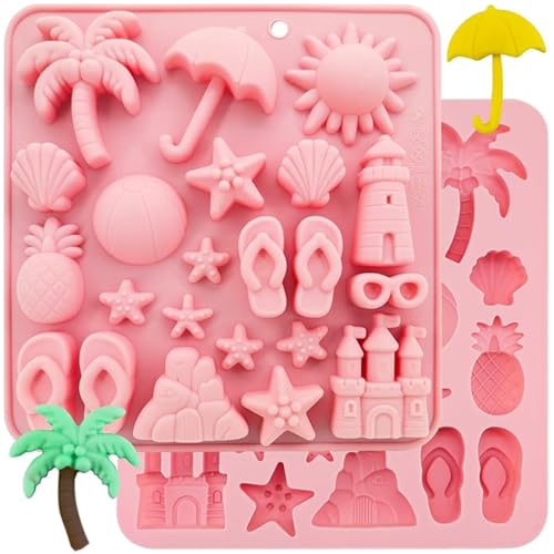 XFSRG Silikonformen Backen, 2 Stücke Pralinenform Silikon Schokoladenformen, Die Herstellung von Süßigkeiten Gelee Schokolade für Kindergeburtstag Sommerparty von XFSRG