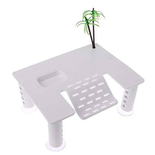 XFUYI-Plattform mit Saugnapf und Kletterleiter oder Sonnenplattform oder Aquarium-Terrarium gelber oder hellbrauner Kunststoff von XFUYI