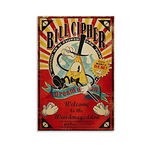XFVS Gravity Falls Poster - Dekorative Malerei Leinwand Wandkunst für Wohnzimmer und Schlafzimmer 12x18inch(30x45cm) von XFVS