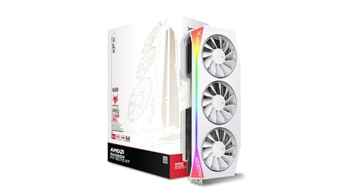 XFX Mercury AMD Radeon RX 9070XT OC White Magnetic Air Edition mit RGB 16GB GDDR6 HDMI 3xDP, AMD RDNA™ 4 (RX-97TMARGW9) von XFX