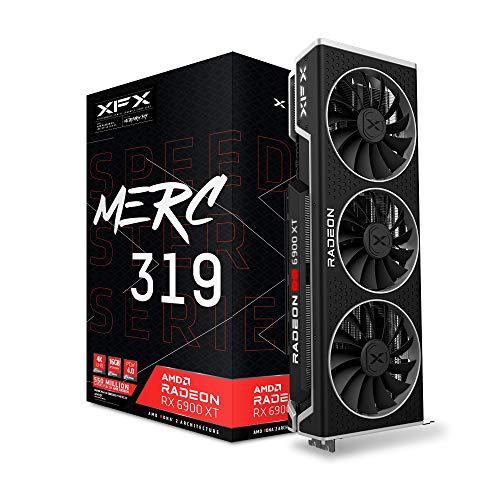 XFX Speedster MERC 319 AMD Radeon™ RX 6900 XT Gaming-Grafikkarte in Schwarz mit 16 GB GDDR6, AMD RDNA™ 2; RX-69XTACBD9 von XFX