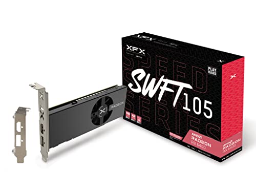 XFX Speedster SWFT105 Radeon RX 6400 Gaming Grafikkarte mit 4GB GDDR6, AMD RDNA™ 2 (RX-64XL4SFG2) von XFX
