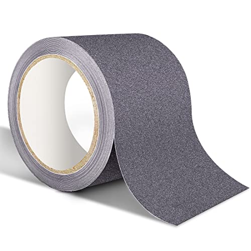 Antirutsch Klebeband, rutschfest Streifen mit Selbstklebend, Antirutschband für Treppen Stufen Bodenbelag, Stark Antirutschband Selbstklebend (10cm x 5m,grau) von XFXIA