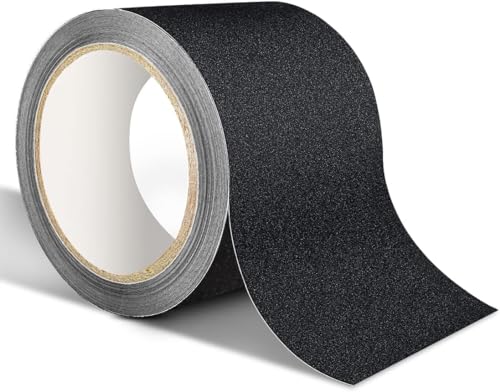 XFXIA Antirutsch Klebeband, rutschfest Streifen mit Selbstklebend, Antirutschband für Treppen Stufen Bodenbelag, Stark Antirutschband Selbstklebend (5cm x 18m, Schwarz) von XFXIA