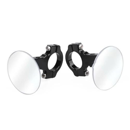 XFYESL Motorrad-Seitenspiegel Spiegel Weitsicht Konvex Motorrad Lenkerhalterung Rückspiegel Toter Winkel Randlos 360 Grad Drehung Seitenspiegel(2 Pair (4 pcs)) von XFYESL