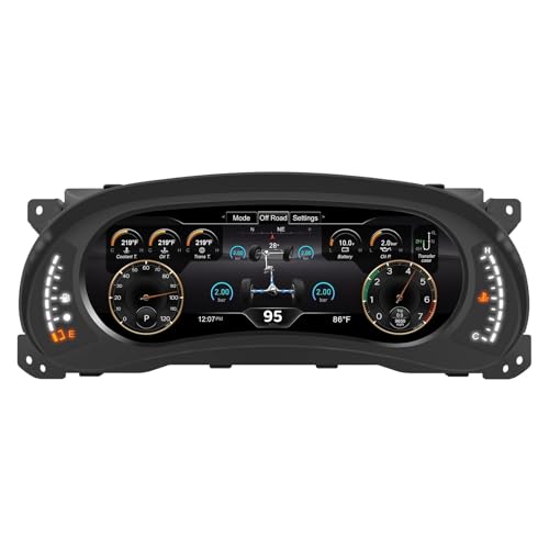 XFYESL Smart Speedometer Passend für Jeep Wrangler JK 2011–2018, 12,3 Zoll digitales Armaturenbrett,1920 x 720 Display, blendfreies Linux-Betriebssystem,Auto-Instrumententafel(Dashboard) von XFYESL
