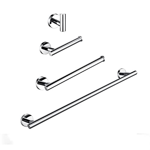 XFYESL Wannengriff Edelstahl Haken Handtuch Bar Rackstange Badezimmer Hardware Rack Papier Handtuch Rack Badezimmer Zubehör Haltegriffe im Bad(PC-4 Set) von XFYESL