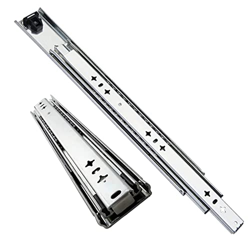 1 Paar Kugellagerrutschen - Hochleistungsläufer 226 lbs - 3 -Abschnitte Full Extension Telescopic Guide Rail - Abnehmbare - Objektträger für Küchenschrank Campervan (Größe: 36 Zoll (900 mm)) von XFZJCHAP
