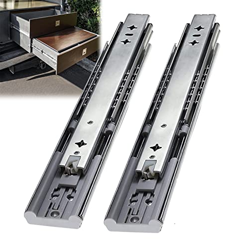 5 m breite Küchenschranksleitschienen mit weicher Schließung - Hochleistungsläufer 200lb Ladung - 3 -Abschnitte Voller Verlängerung - abnehmbar - Industiel Guide Rail (Größe: 800 mm (32 Zoll)) von XFZJCHAP
