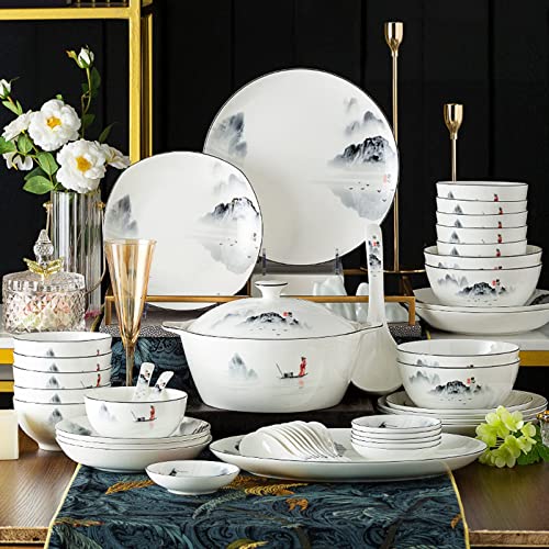 61-teiliges Geschirrset, neues Bone China-Geschirrset, Porzellan-Abendessen-Sets Set Set Set Set Set Set Set Set 61-teiliges Geschirrset, neues Bone China-Geschirrset, Porzellan-Abendessen-Sets Set Set Set Set Set Set Set Set von XFZJCHAP